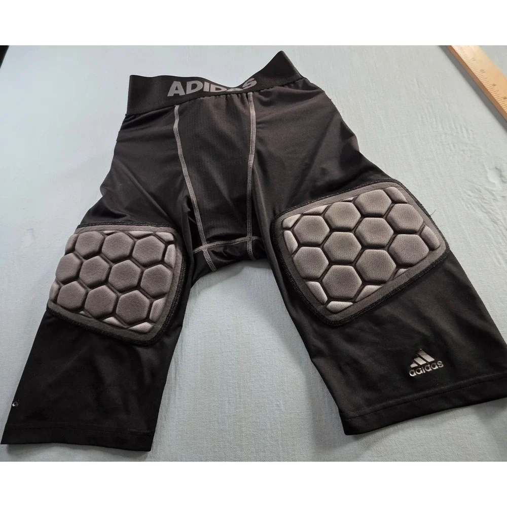 Adidas Techfit Padded Football Girdle Shorts Black Grey Mens XL Climacool